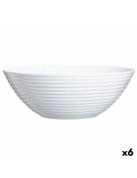 Saladeira Luminarc Harena Branco Vidro (Ø 27,3 cm) (6 Unidades)