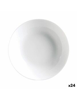 Prato Fundo Luminarc Diwali 20 cm Branco Vidro (24 Unidades)