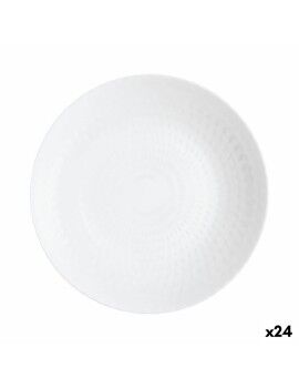 Prato Fundo Luminarc Pampille Branco Vidro (20 cm) (24 Unidades)