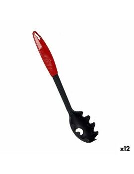 Cuchara para Servir Pasta Plástico Rojo Negro (5,5 x 30,5 x 5,5 cm) (12 Unidades)