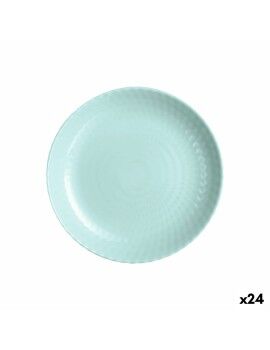 Plato de Postre Luminarc Pampille Turquesa Vidrio (19 cm) (24 Unidades)