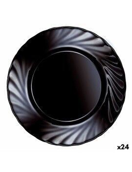 Plato de Postre Luminarc Trianon Negro Vidrio (Ø 19,5 cm) (24 Unidades)