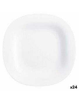 Prato de Sobremesa Luminarc Carine Branco Vidro (19 cm) (24 Unidades)