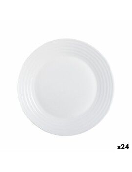 Plato de Postre Luminarc Harena Blanco Vidrio (19 cm) (24 Unidades)