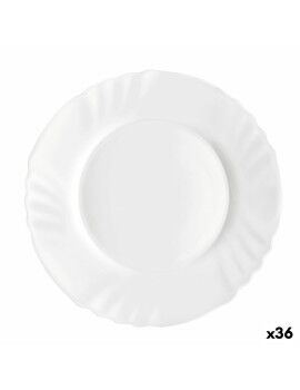 Plato de Postre Bormioli Rocco Ebro Blanco Vidrio (20 cm) (36 Unidades)