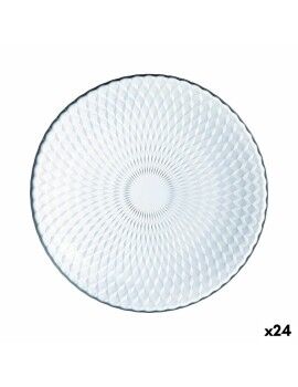 Plato Llano Luminarc Pampille Transparente Vidrio (25 cm) (24 Unidades)