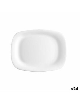 Fuente de Cocina Bormioli Rocco Parma Rectangular Blanco Vidrio (18 x 21 cm) (24 Unidades)