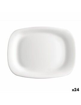 Fuente de Cocina Bormioli Rocco Parma Rectangular Blanco Vidrio 20 x 28 cm (24 Unidades)