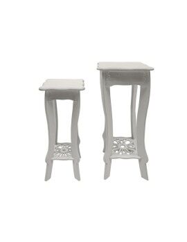 Conjunto de 2 mesas DKD Home Decor Branco 30 x 30 x 76,5 cm