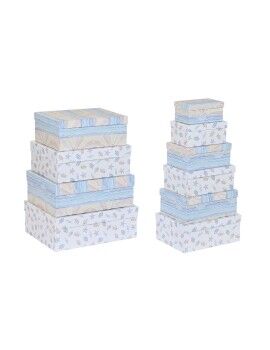 Set de Cajas Organizadoras Apilables DKD Home Decor Infantil Multicolor Cartón (43,5 x 33,5 x...