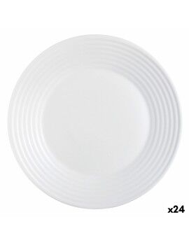 Sousplat Luminarc Harena Branco Vidro (Ø 27 cm) (24 Unidades)