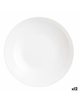 Plato Llano Luminarc Friends Time Blanco Vidrio Ø 26 cm Multiusos (12 Unidades)