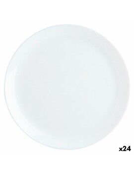 Plato Llano Luminarc Diwali Blanco Vidrio (Ø 27 cm) (24 Unidades)