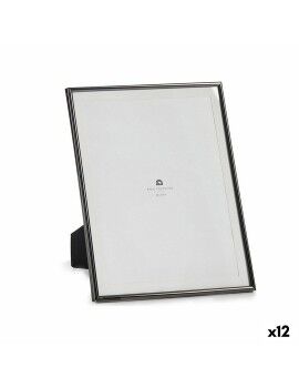 Moldura de Fotos Preto Cristal Aço (23 x 28 x 15 cm) (12 Unidades)