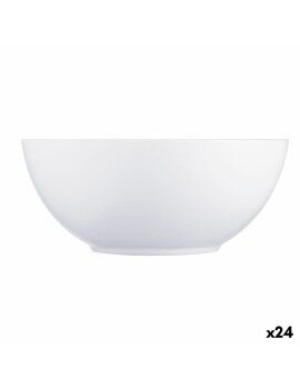 Tigela Luminarc Diwali Branco Vidro (Ø 18 cm) (24 Unidades)