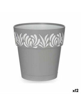 Vaso Autoirrigável Stefanplast Gaia Cinzento 15 x 15 x 15 cm Branco Plástico (12 Unidades)