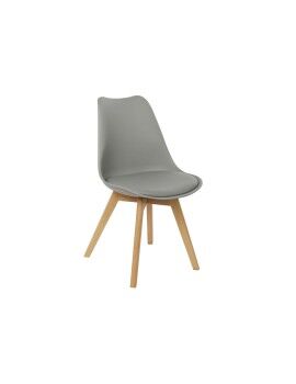 Cadeira DKD Home Decor 48 x 55 x 83 cm Espuma Cinzento Castanho Polipropileno Faia