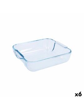 Fuente de Cocina Pyrex Classic Cuadrada Transparente Vidrio 25 x 22 x 6 cm (6 Unidades)