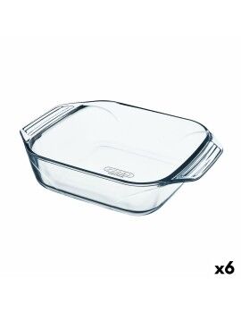 Fuente de Cocina Pyrex Irresistible Cuadrada Transparente Vidrio 6 Unidades 29,2 x 22,7 x 6,8 cm