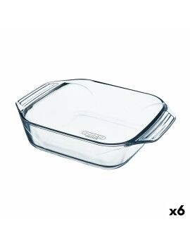 Recipiente de Cozinha Pyrex Irresistible Quadrado Transparente Vidro 6 Unidades 29,2 x 22,7 x 6,8 cm