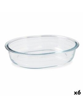 Recipiente de Cozinha Pyrex Classic Oval Transparente Vidro 25 x 20 x 6 cm (6 Unidades)