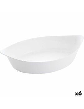 Fuente de Cocina Luminarc Smart Cuisine Ovalado Blanco Vidrio 6 Unidades 38 x 22 cm