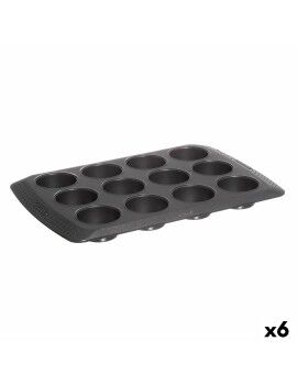 Molde para Tartaletas Pyrex Magic Negro 31 x 26 x 4 cm (6 Unidades)