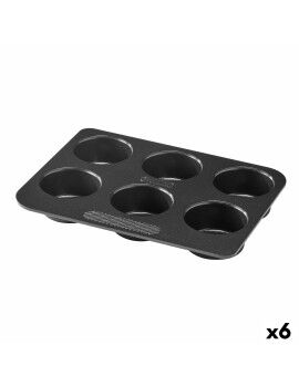 Molde para Tartaletas Pyrex Magic Negro 24 x 18 x 3 cm (6 Unidades)