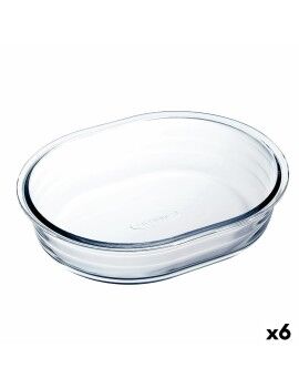 Molde para Tartas Ô Cuisine Ocuisine Vidrio Transparente Vidrio Ovalado 25 x 20 x 6 cm 6 Unidades