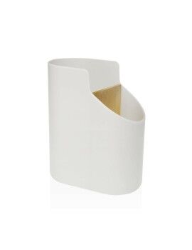 Bote para Utensilios de Cocina Versa Blanco Bambú ABS 8,5 x 17,6 x 15 cm