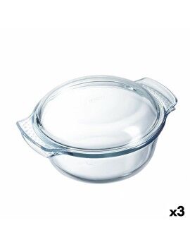 Fuente para Horno Pyrex Classic Vidrio Transparente Vidrio 33 x 26 x 12 cm Con Tapa (3 Unidades)