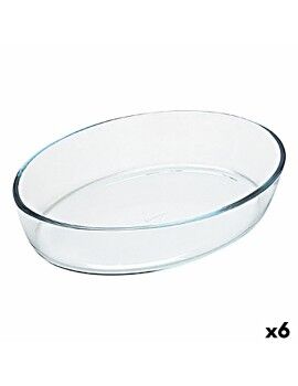 Fuente para Horno Pyrex Classic Vidrio Transparente Vidrio Ovalada 35 x 24 x 7 cm (6 Unidades)