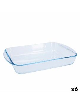 Fuente para Horno Pyrex Classic Vidrio Transparente Vidrio Rectangular 35 x 23 x 6 cm (6 Unidades)