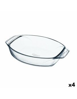 Travessa para o Forno Pyrex Irresistible Transparente Vidro Ovalada 39,5 x 27,5 x 7 cm (4 Unidades)
