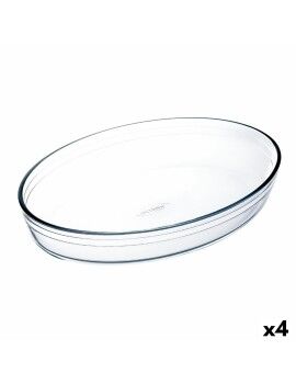 Travessa para o Forno Ô Cuisine Ocuisine Vidrio Transparente Vidro Ovalada 40 x 28 x 7 cm (4...