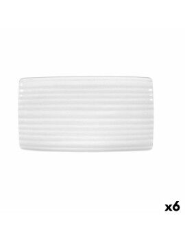 bandeja de aperitivos Ariane Artisan Cerâmica Branco 36 x 20 cm (6 Unidades)