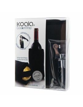 Conjunto de Acessórios para Vinho Koala Ac Preto Metal 2 Peças