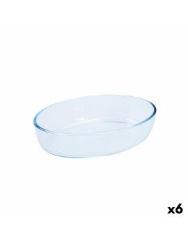 Fuente para Horno Pyrex Classic Vidrio Transparente Vidrio Ovalada 26 x 18 x 7 cm (6 Unidades)