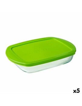 Fiambrera Rectangular con Tapa Pyrex Prep&store Px Verde 1,6 L 28 x 20 cm Vidrio (5 Unidades)