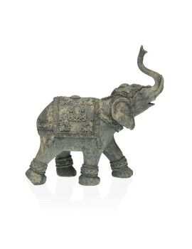 Figura Decorativa Versa Elefante Cinzento 19 x 18 x 7 cm Resina