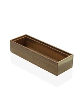 Caja Multiusos Versa Bambú Acacia 7,7 x 5,1 x 22,8 cm