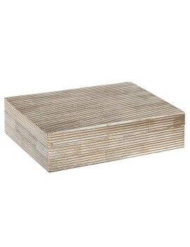 Caja-Joyero DKD Home Decor 20,5 x 13 x 5,5 cm Crema Hueso Resina