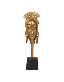 Figura Decorativa 14,5 x 10,5 x 50 cm Preto Dourado Africana