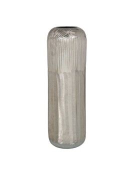 Vaso 15 x 15 x 48 cm Prata Alumínio