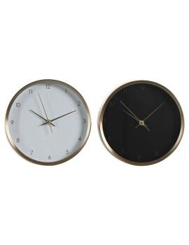 Reloj de Mesa DKD Home Decor 25,7 x 4,2 x 25,7 cm Mujer Dorado Aluminio (2 Unidades)