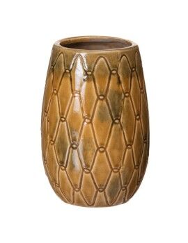 Vaso 15 x 15 x 22,5 cm Cerâmica Mostarda