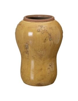 Vaso 17,5 x 17,5 x 25 cm Cerâmica Mostarda