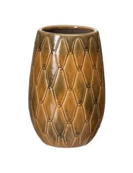 Vaso 18 x 18 x 27,5 cm Cerâmica Mostarda