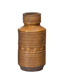 Vaso 18,5 x 18,5 x 36 cm Cerâmica Mostarda