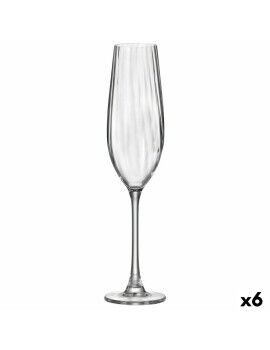 Copa de champán Bohemia Crystal Optic Transparente Vidrio 260 ml (6 Unidades)